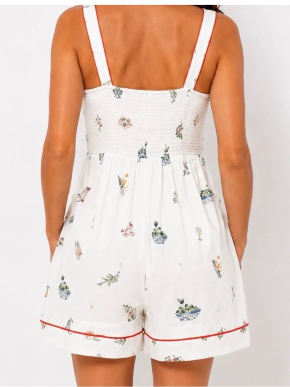 NWT Caroline Constas White Romper
embroidered size small - Picture 4 of 11